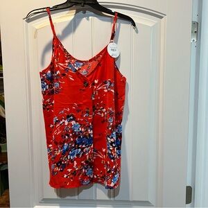 NWT boutique “Pretty in Orange” tank top women’s size medium